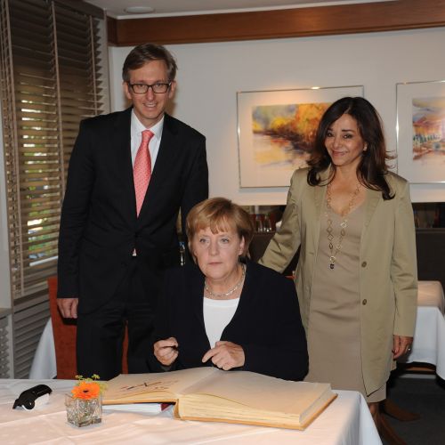 Angela Merkel in the Hotel Adler Asperg near Ludwigsburg