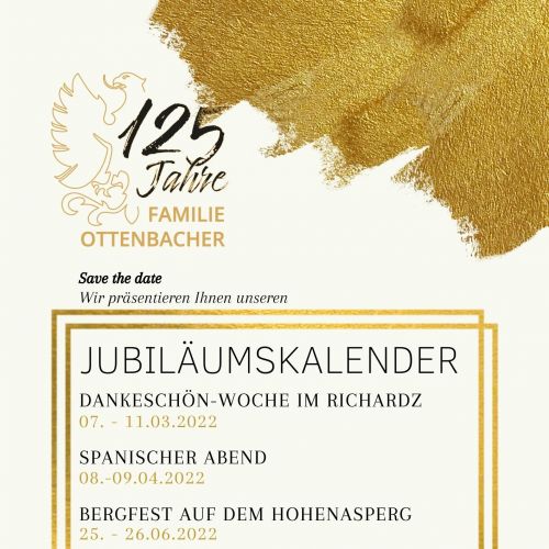 Jubiläumskalender 125 Jahre der Familie Ottenbacher im Hotel Adler Asperg