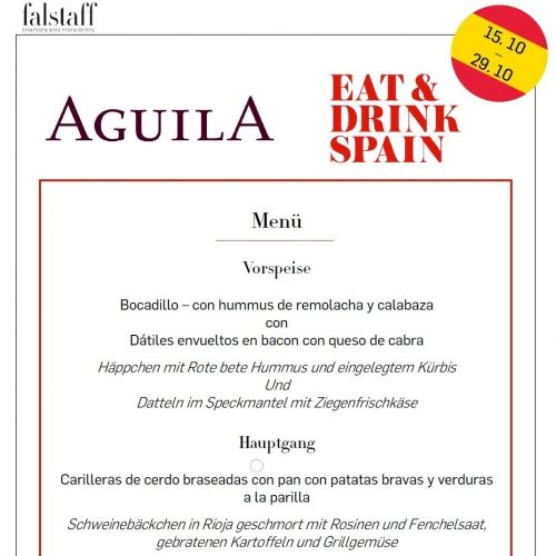 Spain-Wochen in der Tapas-Bar „Aguila”