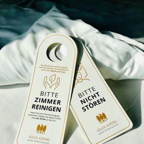 Reinigungsschilder Hotel Adler Asperg