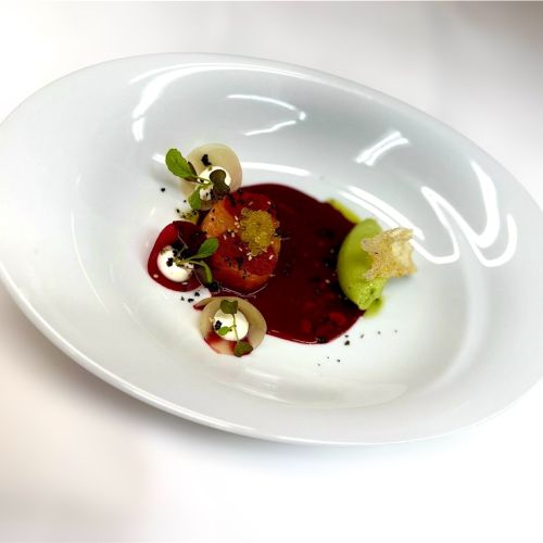 saibling_mit_buchenrauch-_roter_bete_und_wasabi